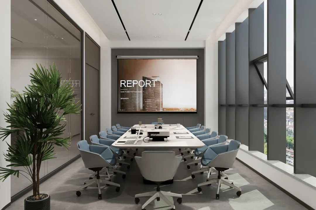 200平现代简约办公室装修设计-会议室